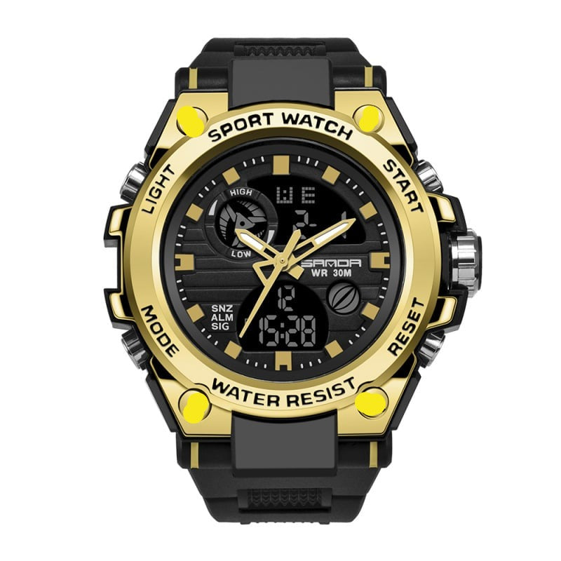 Sportieve Dual-Display Mode Multifunctionele waterdichte verlichte herenarmbandhorloge