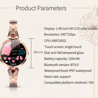 AquaFit Dames Smartwatch waterdicht – Touchscreen, Activiteitsfuncties & IP67
