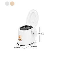 Contemporary Plastic Toilet Vloermontage Toiletpot met Zitting voor Badkamer
