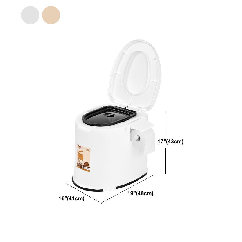 Contemporary Plastic Toilet Vloermontage Toiletpot met Zitting voor Badkamer