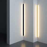 Gravo Minimalistische Lineaire Metalen/Wandlamp, Goud/Zwart/Wit
