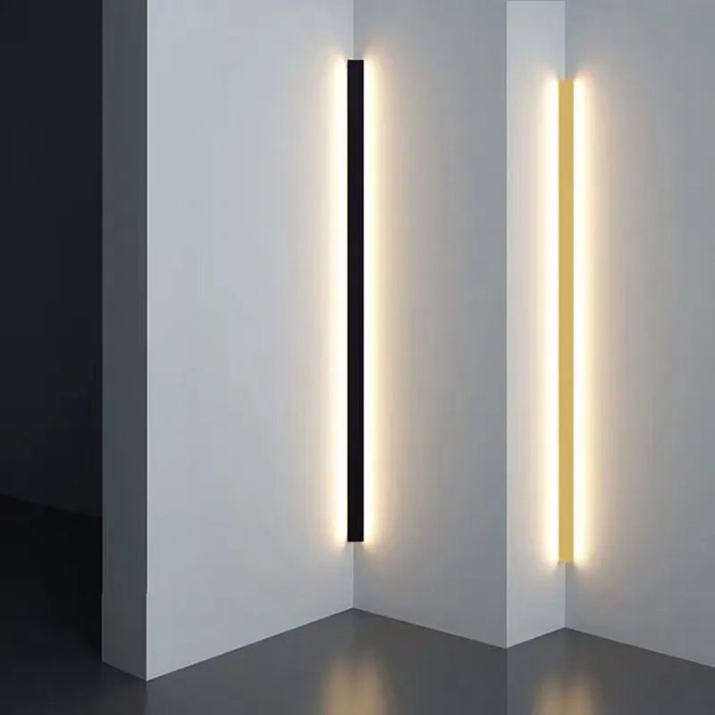 Gravo Minimalistische Lineaire Metalen/Wandlamp, Goud/Zwart/Wit