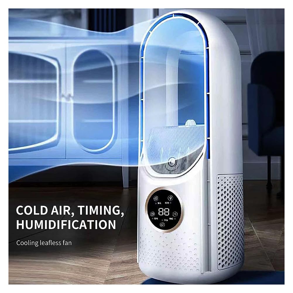 Airevo™ | Bladeloze USB-Ventilator | 6 Snelheden | Stil & Met Timer | Luchtbevochtiging