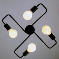 Arisha Vintage Moderne Minimalistische Industriële Zwarte Plafondlamp