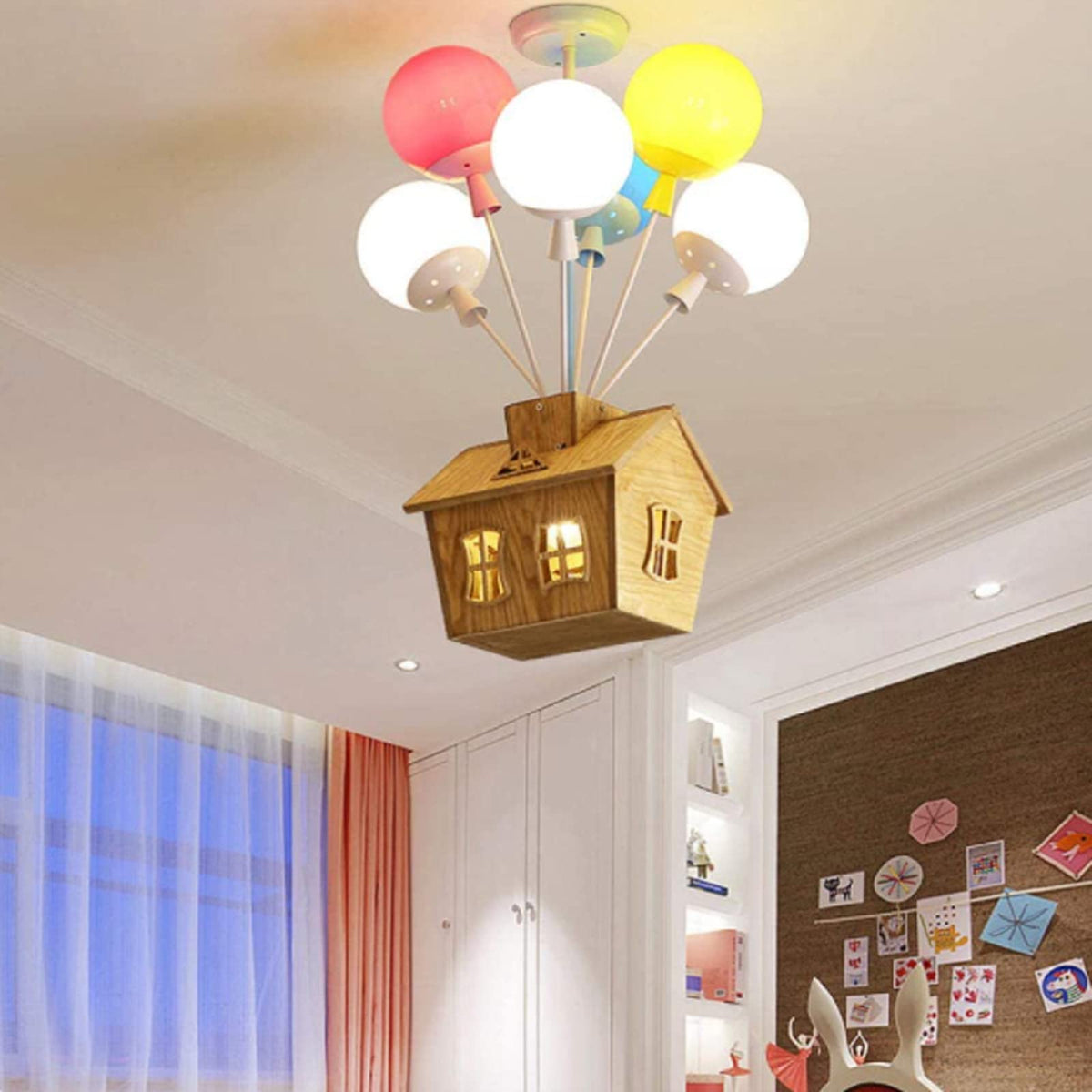Aria Designer Plafondlamp Hout Kinderkamer