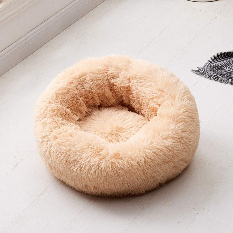 Rund Plüsch Kalmerende Donut Hondenbed voor kleine tot grote honden