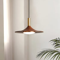 Noordse Stijl Walnoot-Finish IJzeren Hanglamp