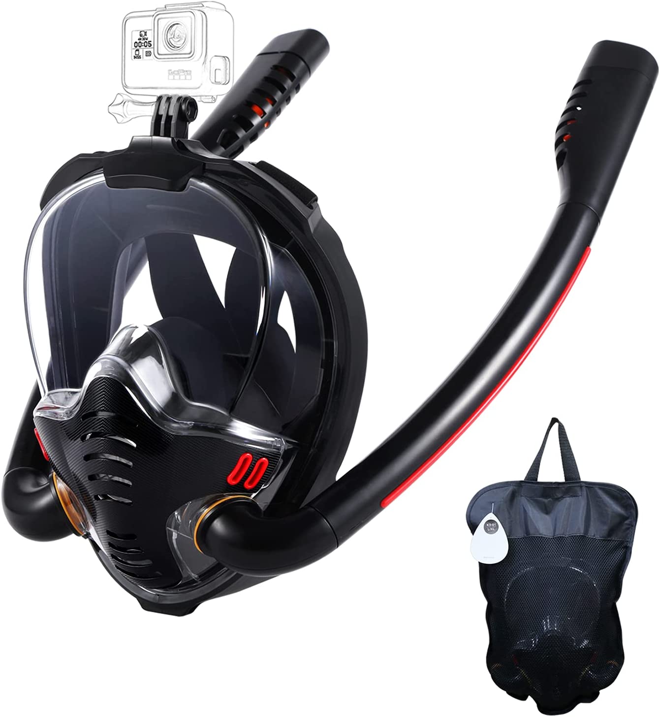 Snorkelmasker met Antifogdoeken, 180-Grad Panoramisch HD