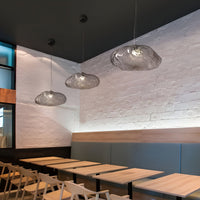 Minimalistische Glazen Hanglamp van Glasvezelwolken