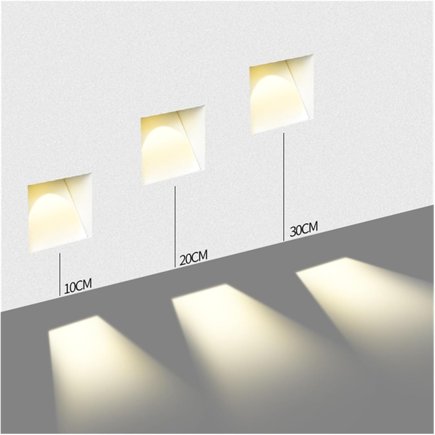 Nordic Frameless RVS Trap LED Wand 1-Licht
