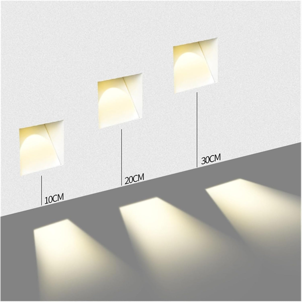 Nordic Frameless Trap LED Sensor Metaal Wandlamp