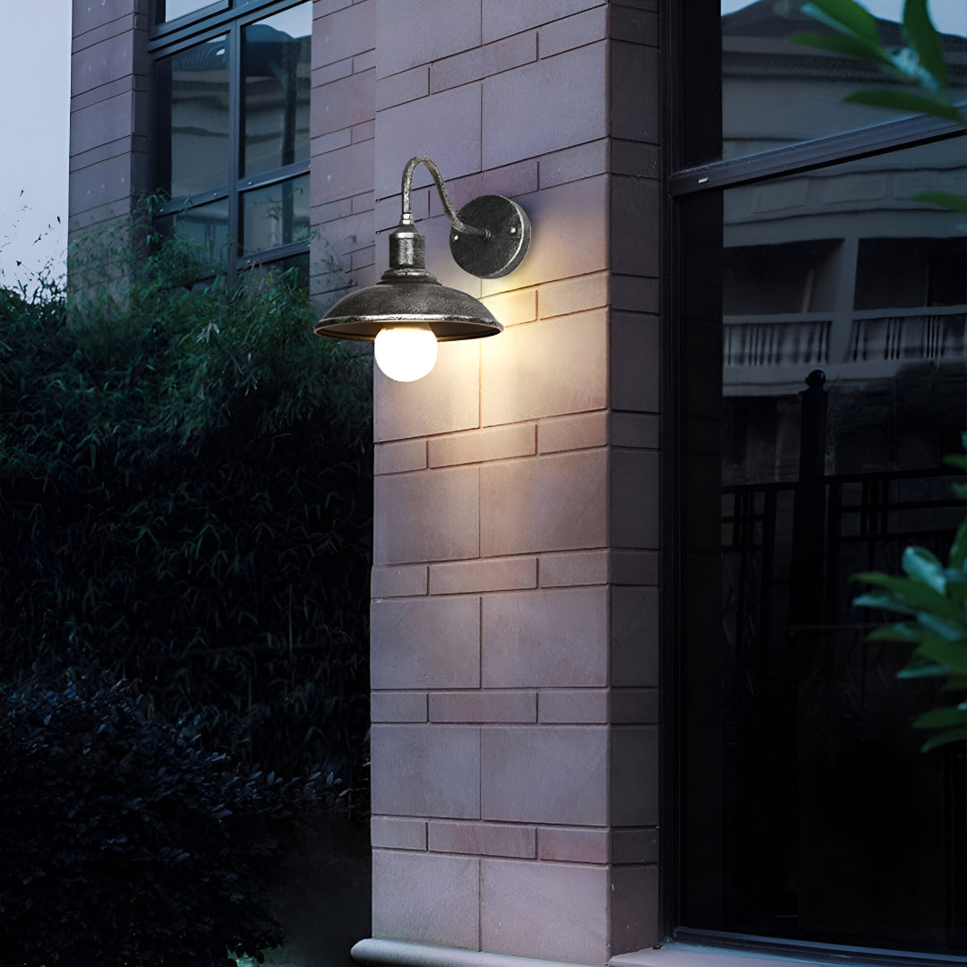 Industriële Komvormige IJzeren Buiten Wandlamp