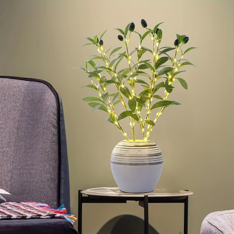 Verlichte Olijfboomtak & Kersenbloesem Decor