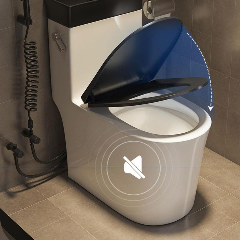 1-Piece Verlengd Spoeltoilet Keramische Toiletpot met Wasbak