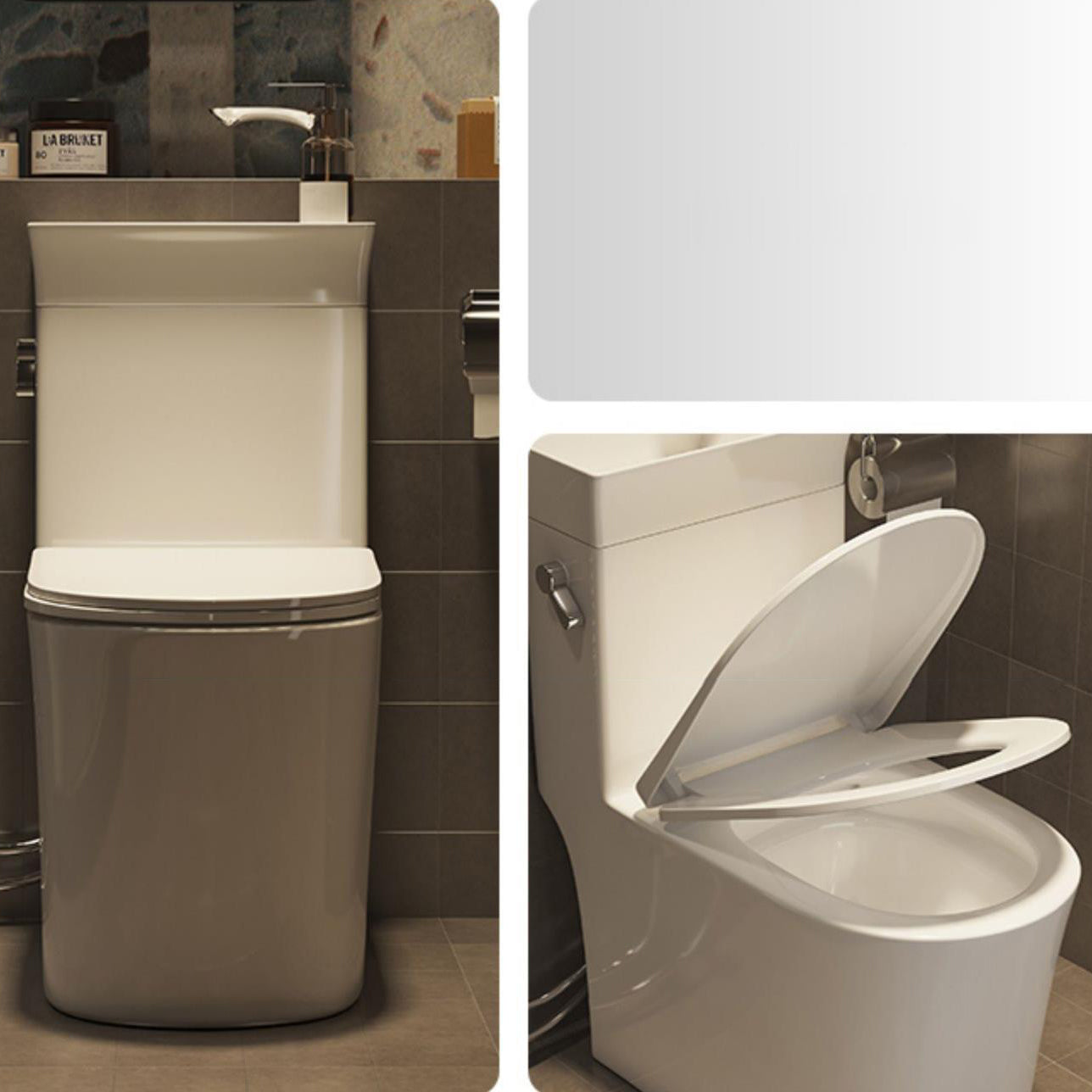 1-Piece Verlengd Spoeltoilet Keramische Toiletpot met Wasbak