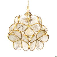 1 Licht Bloem Hangende Plafondlamp Tiffany Stijl Blauw/Doorzichtig/Roze Roestvrijstalen Glas Hanglamp
