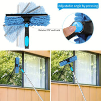 Skanto | Crystal Clear Raamreiniger – Professioneel 2-in-1 Telescoop Raam en Glas Reinigingssysteem