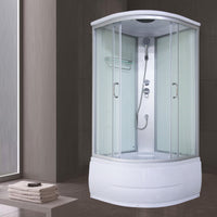 Hoek Ronde Bad & Douche Kit Dubbele Schuif Semi-Frame Bad & Douche Kit