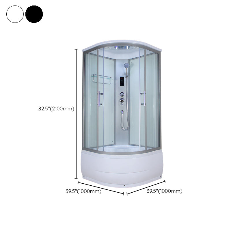 Hoek Ronde Bad & Douche Kit Dubbele Schuif Semi-Frame Bad & Douche Kit