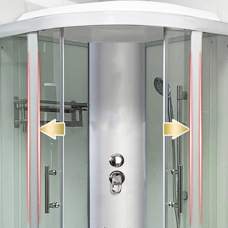 Ronde Bad & Douche Kit Dubbele Glijdende Geharde Glazen Bad & Douche Kit