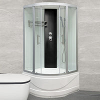 Ronde Bad & Douche Kit Dubbele Glijdende Geharde Glazen Bad & Douche Kit
