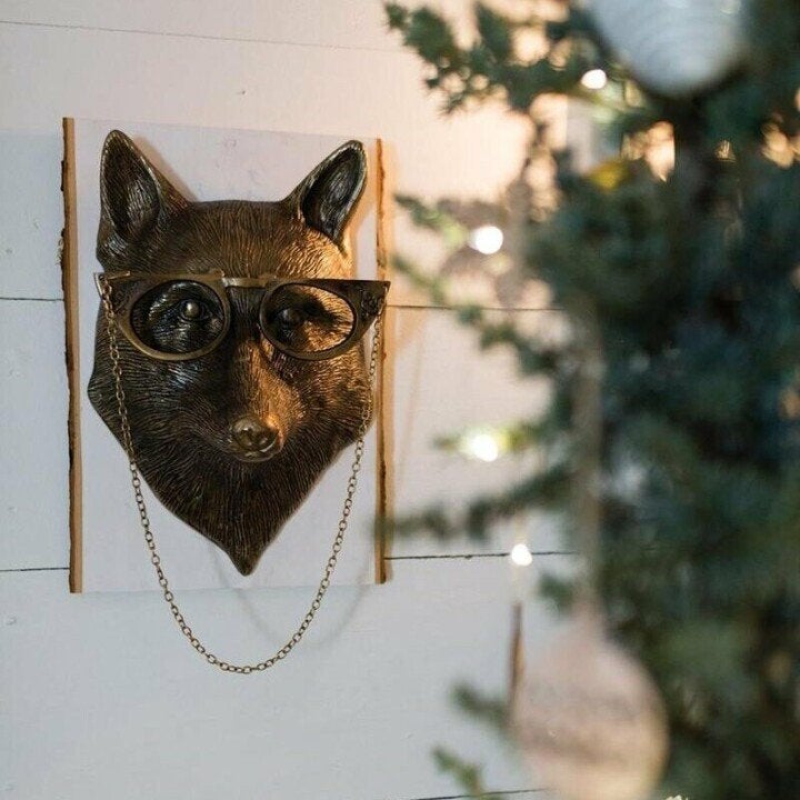 WallCritters – Speelse dierenkop wanddecoratie – Handgeschilderd resin ontwerp