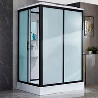 Gekaderde Tempered Glass Douche Kit met Inclusief Basis Gekaderde Douchecabine