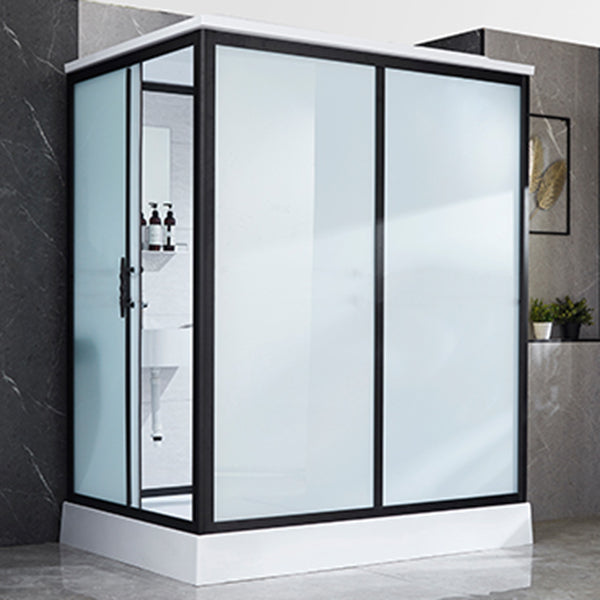 Gekaderde Tempered Glass Douche Kit met Inclusief Basis Gekaderde Douchecabine