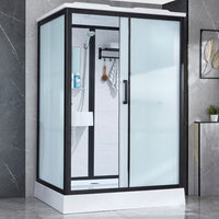 Gekaderde Tempered Glass Douche Kit met Inclusief Basis Gekaderde Douchecabine