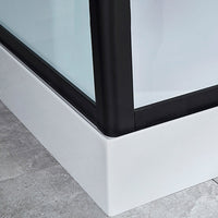 Gekaderde Tempered Glass Douche Kit met Inclusief Basis Gekaderde Douchecabine