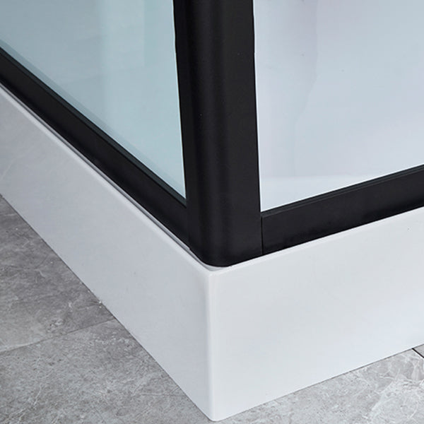 Gekaderde Tempered Glass Douche Kit met Inclusief Basis Gekaderde Douchecabine