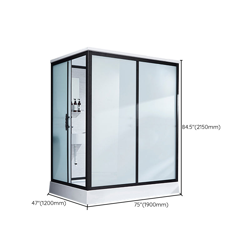 Gekaderde Tempered Glass Douche Kit met Inclusief Basis Gekaderde Douchecabine