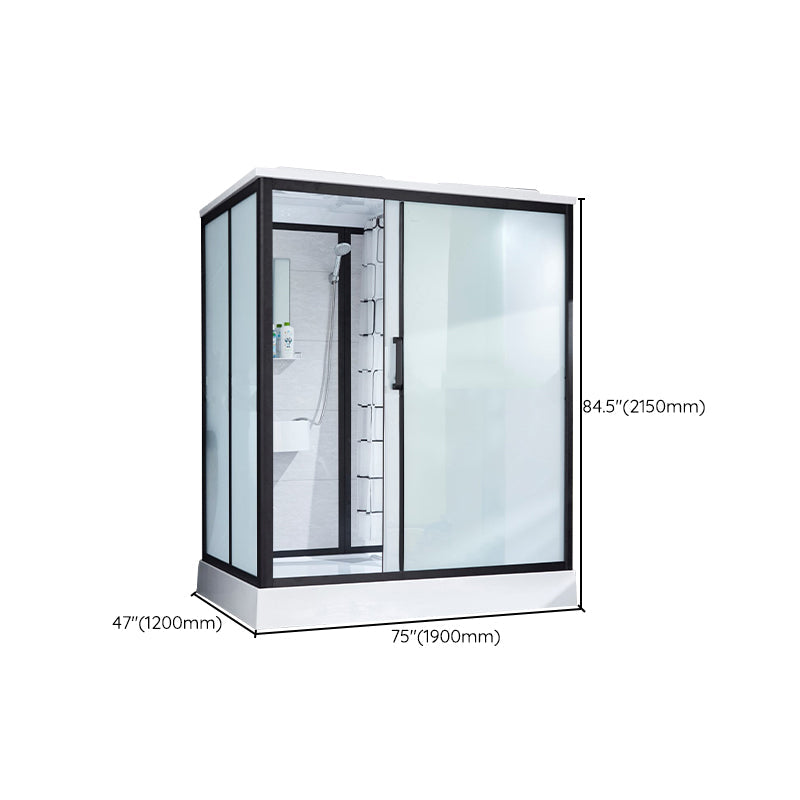 Gekaderde Tempered Glass Douche Kit met Inclusief Basis Gekaderde Douchecabine