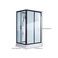 Gekaderde Tempered Glass Douche Kit met Inclusief Basis Gekaderde Douchecabine