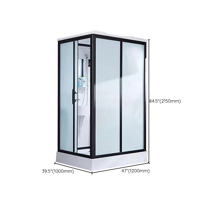 Gekaderde Tempered Glass Douche Kit met Inclusief Basis Gekaderde Douchecabine