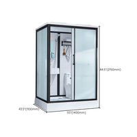Gekaderde Tempered Glass Douche Kit met Inclusief Basis Gekaderde Douchecabine