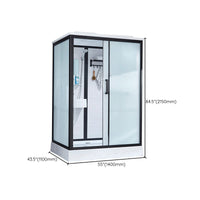 Gekaderde Tempered Glass Douche Kit met Inclusief Basis Gekaderde Douchecabine