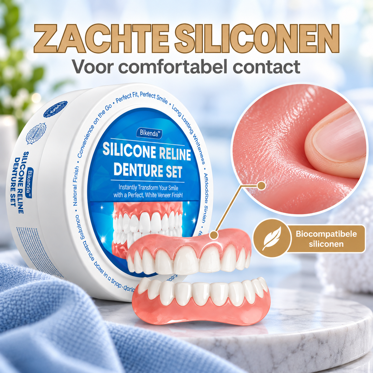 Bikenda | Kunstgebit Reline-Set voor Reizen & Kamperen