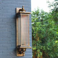 Enkele Lamp Wandmontage Licht Retro Rechthoekig Geribbeld Glas Wandverlichting voor Buiten