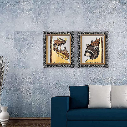 Dieren Houtsnijwerk Wanddecoratie