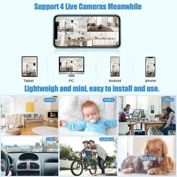 Mini draadloze camera met geluid- en video livestream