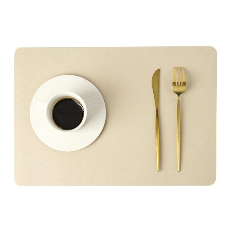 Moderne Rechthoek Waterdichte PU Leren Placemat