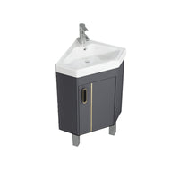 Contemporary Sink Vanity Driehoekige Wandgemonteerde Hoekbadkamermeubel