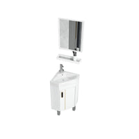 Contemporary Sink Vanity Driehoekige Wandgemonteerde Hoekbadkamermeubel