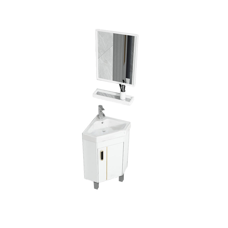 Contemporary Sink Vanity Driehoekige Wandgemonteerde Hoekbadkamermeubel
