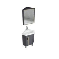 Contemporary Sink Vanity Driehoekige Wandgemonteerde Hoekbadkamermeubel
