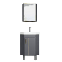 Contemporary Sink Vanity Driehoekige Wandgemonteerde Hoekbadkamermeubel