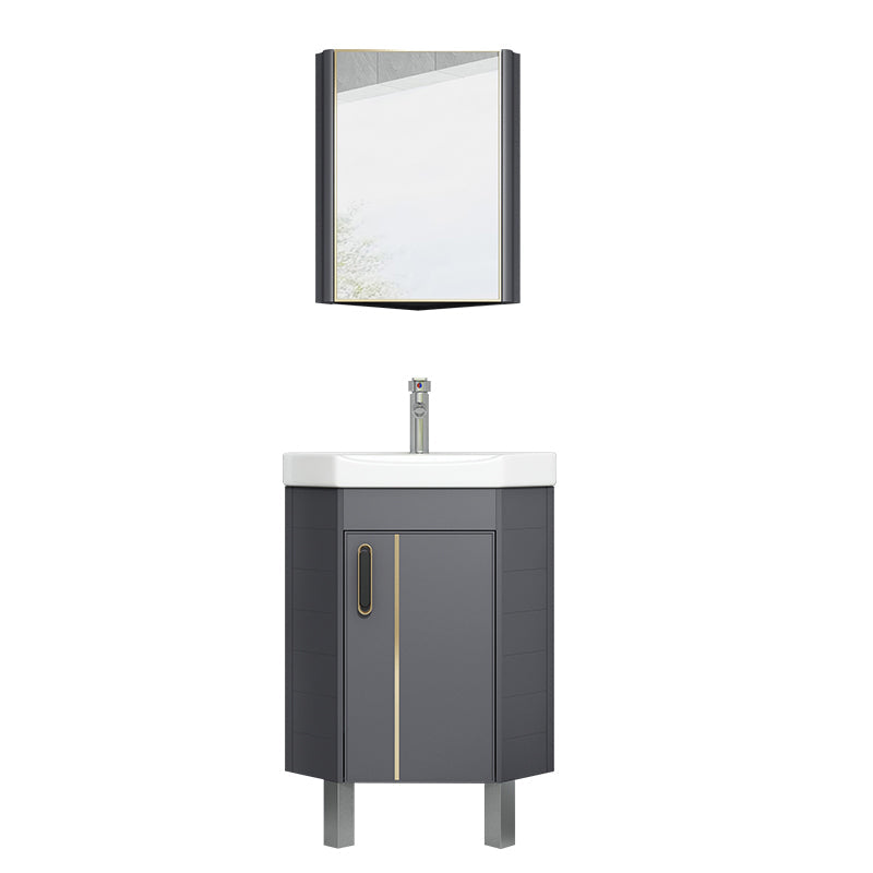 Contemporary Sink Vanity Driehoekige Wandgemonteerde Hoekbadkamermeubel