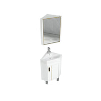 Contemporary Sink Vanity Driehoekige Wandgemonteerde Hoekbadkamermeubel