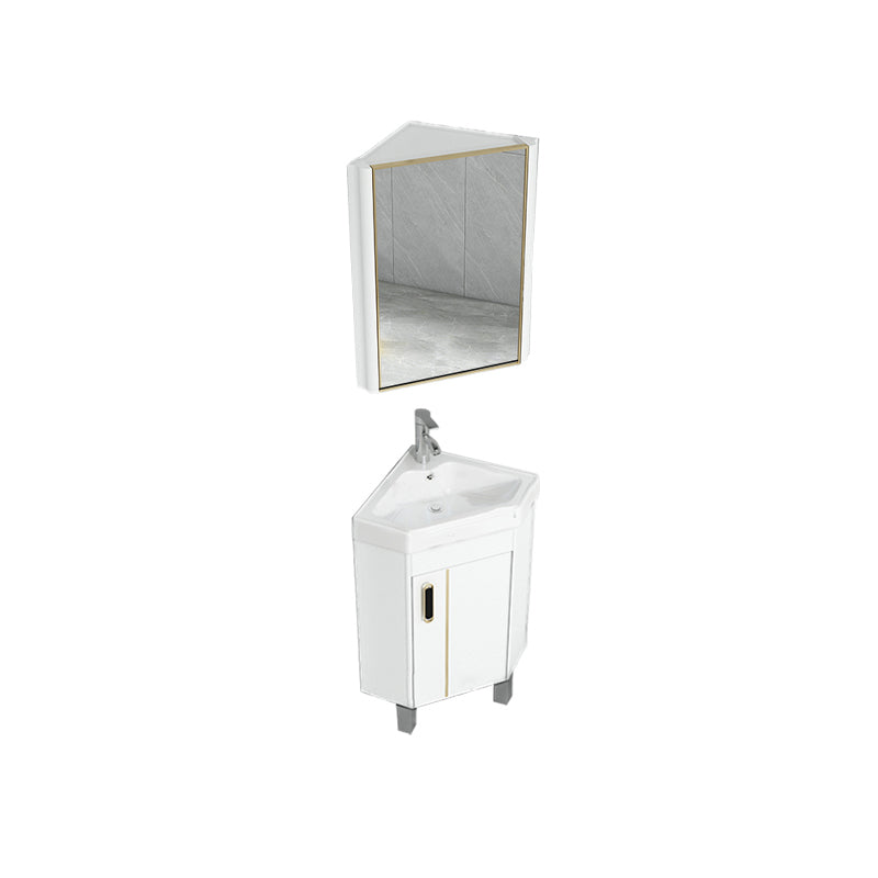 Contemporary Sink Vanity Driehoekige Wandgemonteerde Hoekbadkamermeubel